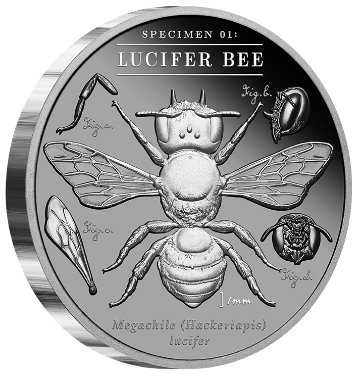 2026 Niue Lucifer Bee 2oz Silver Black Proof Coin Pre order