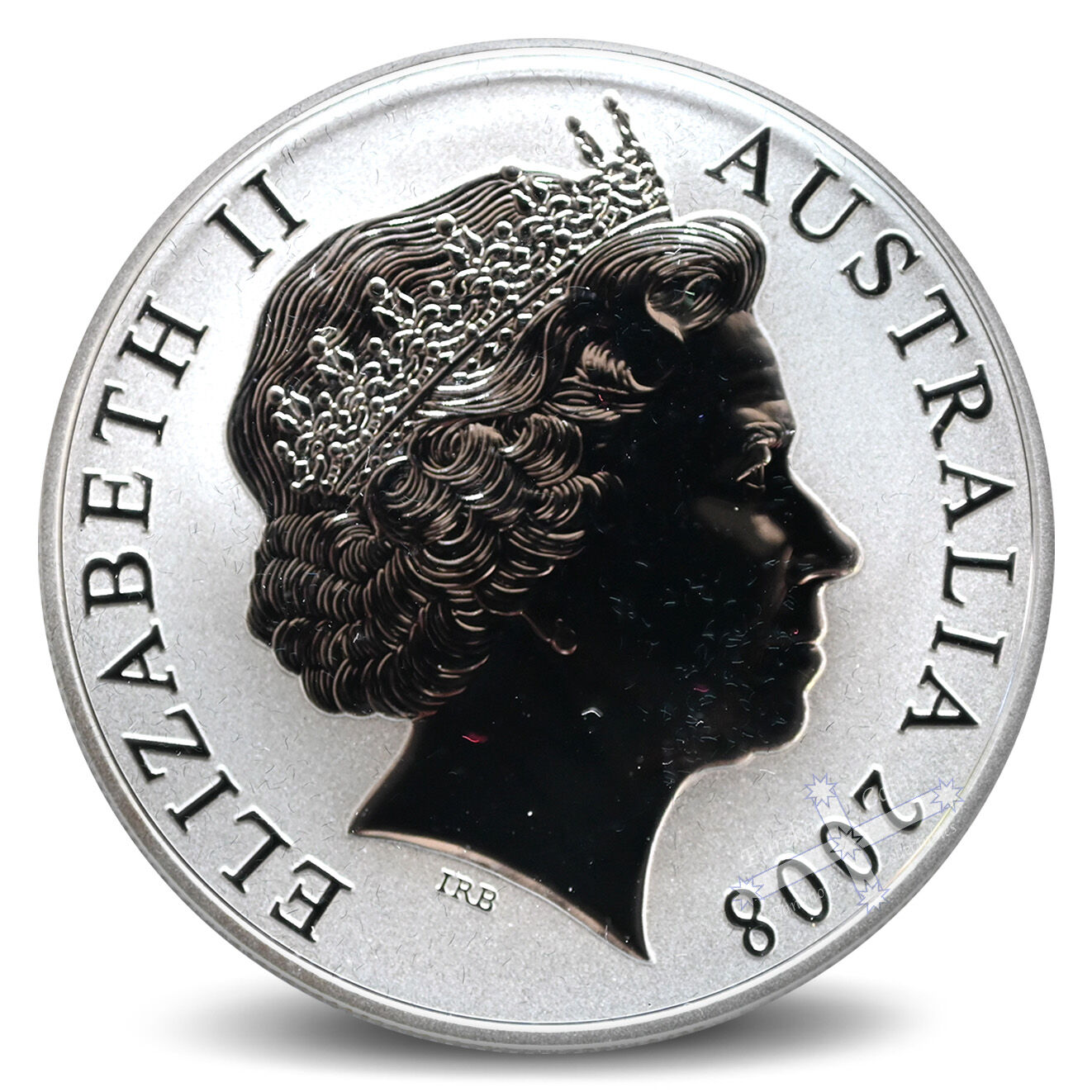2008 RAM Kangaroo 1oz Selectively Gold Plated Silver Coin