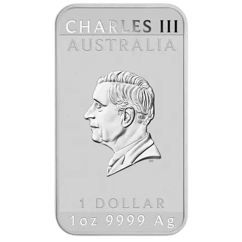 2024 Perth Mint Chinese Dragon 1oz Silver Rectangular BU Bar