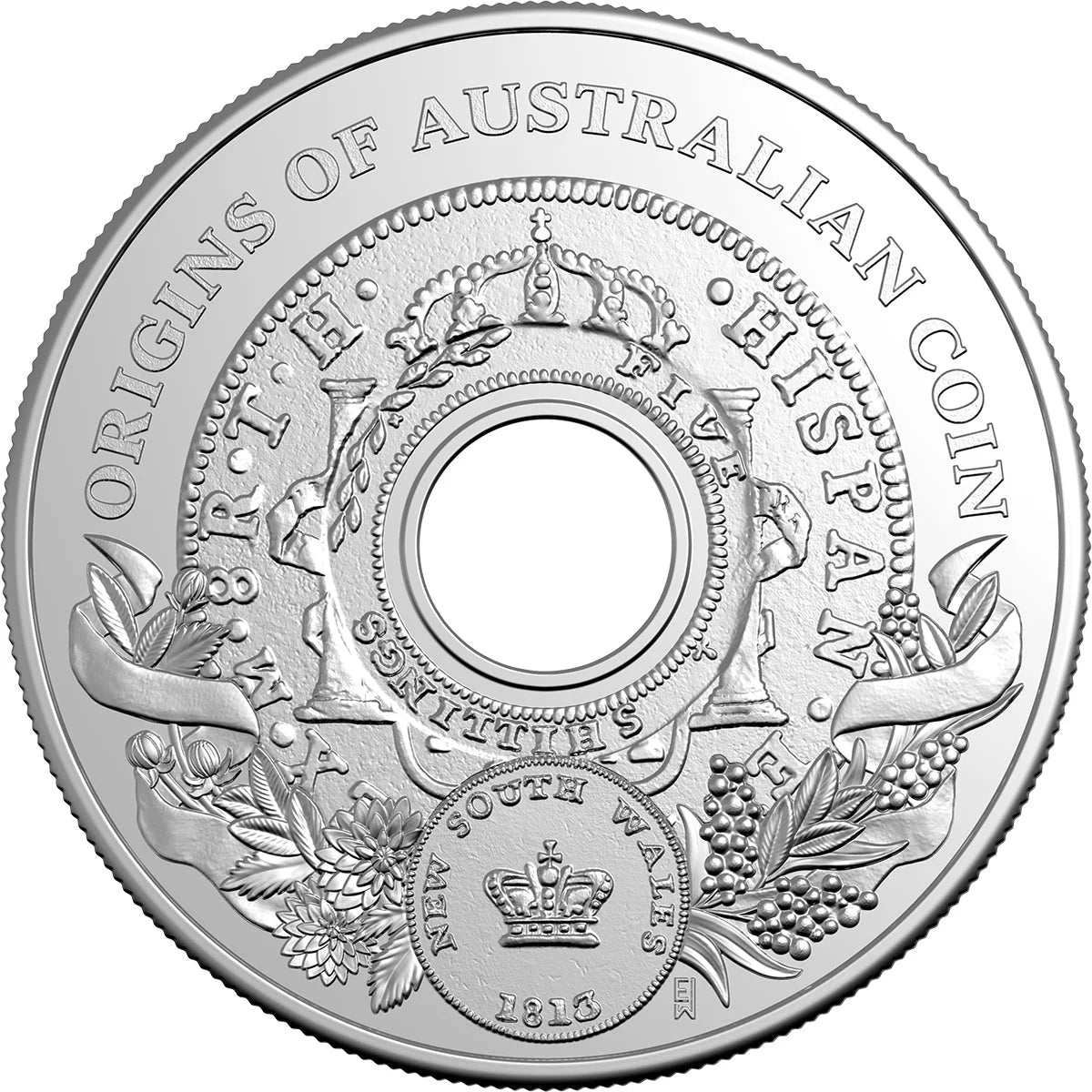 2026 $1 Origins Of Australian Holey Dollar Uncirculated Coin
