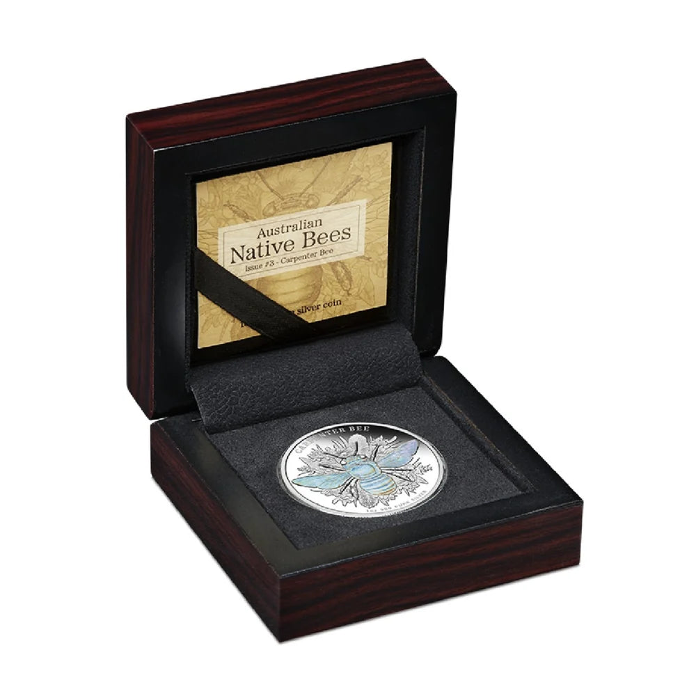2026 Niue Native Bees Carpenter Bee 1oz Silver Hologram Proof Coin