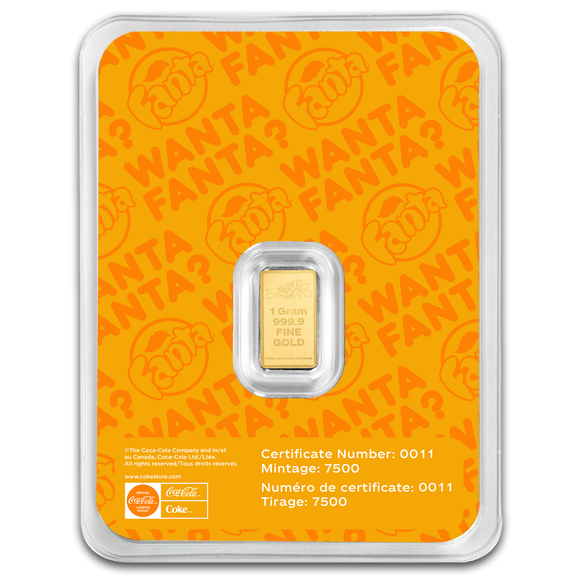 2026 PAMP Fanta Orange 1g Gold Proof Bar