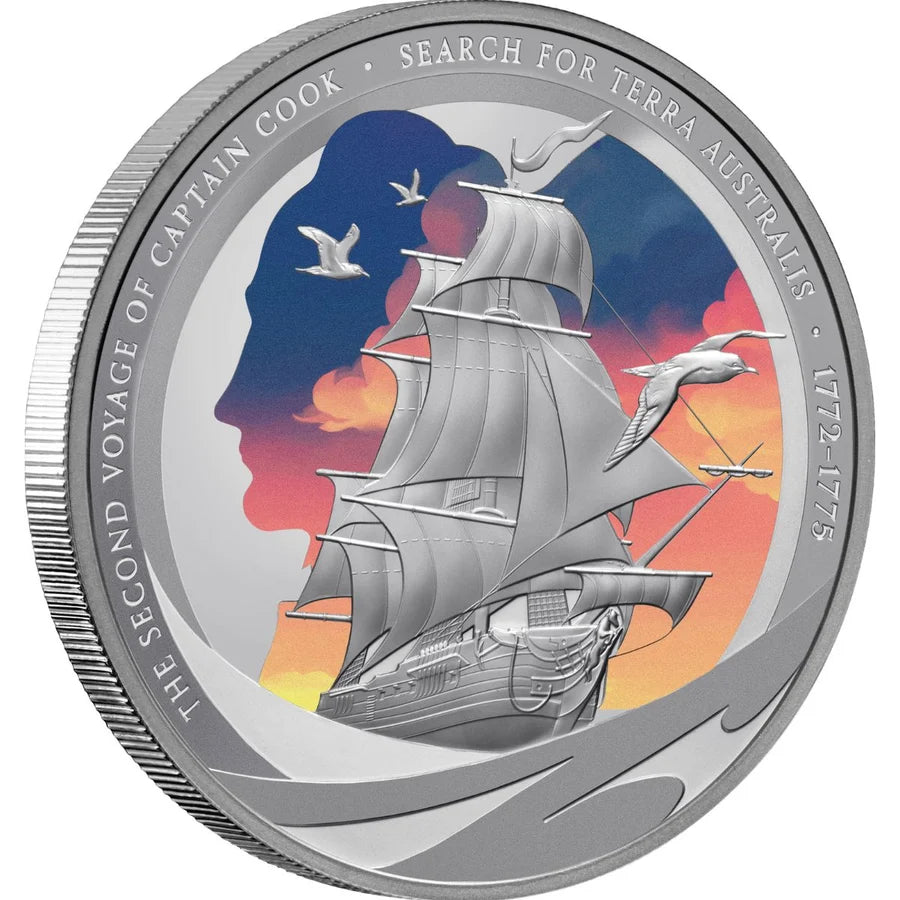 2025 Niue Captain Cook Second voyage 1oz Silver Proof Coin