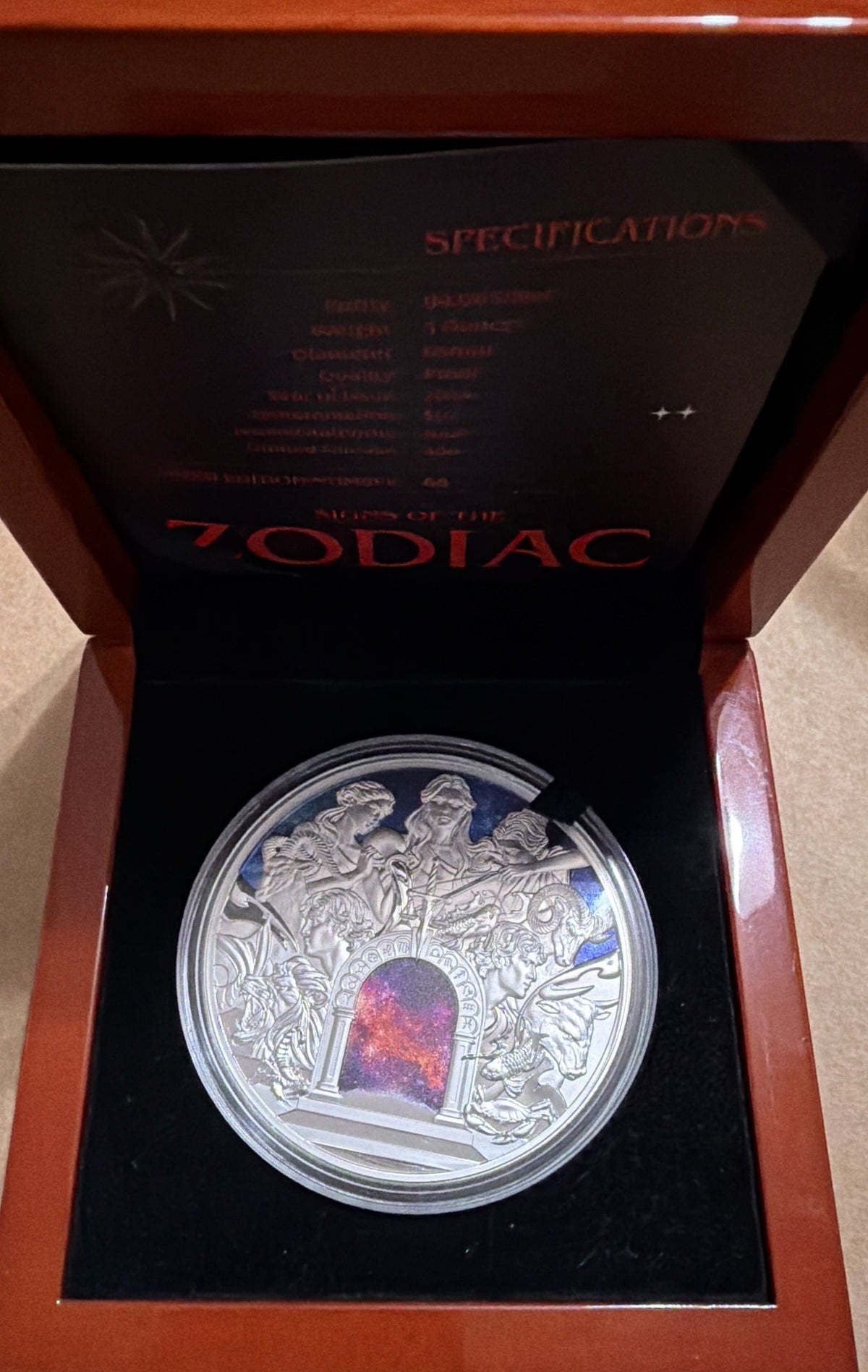 2024 Niue Signs of the Zodiac Coloured 5oz Silver Proof Coin
