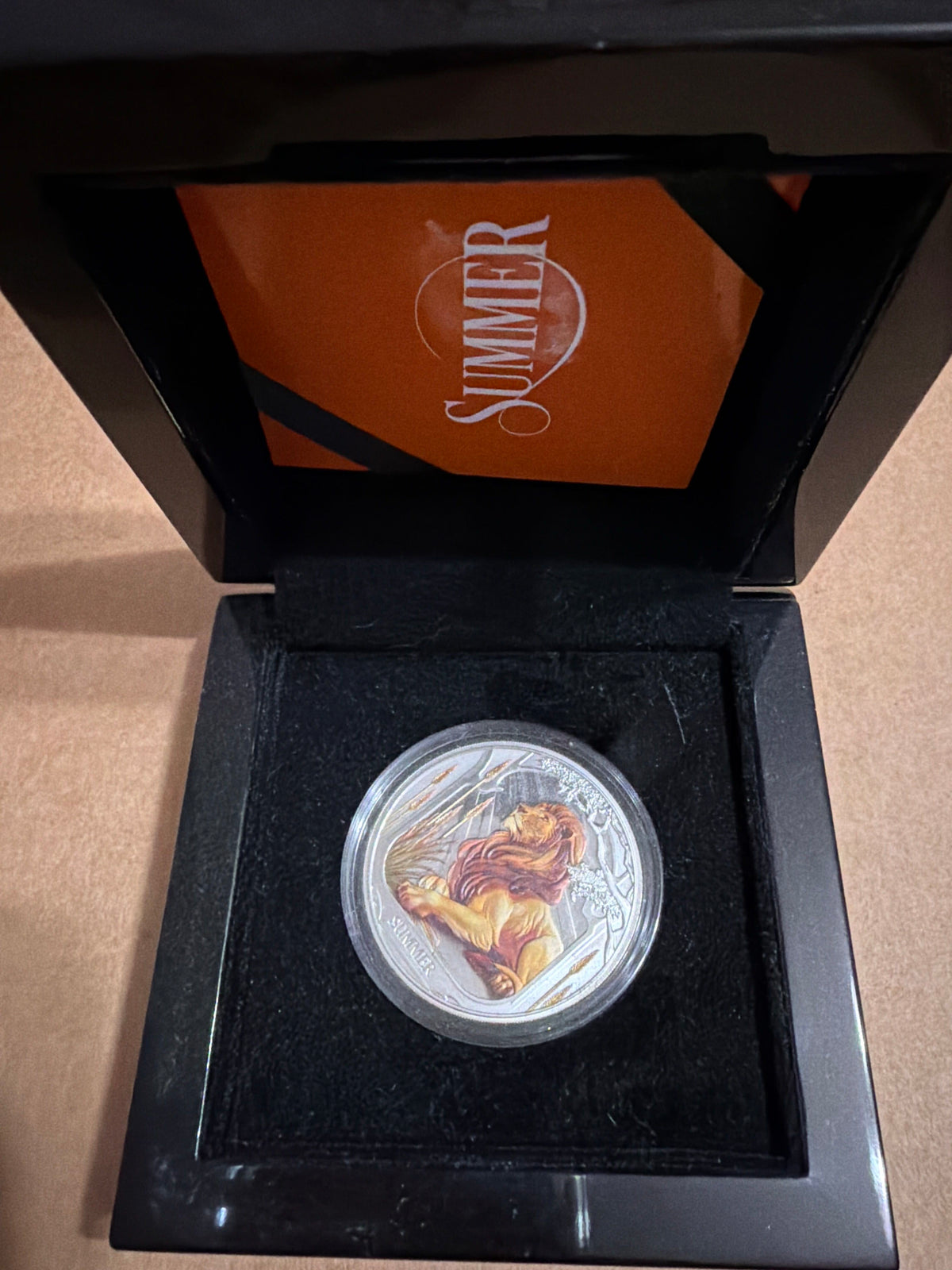 2025 Niue Seasons Summer Lion 1oz Silver Coloured Proof Coin