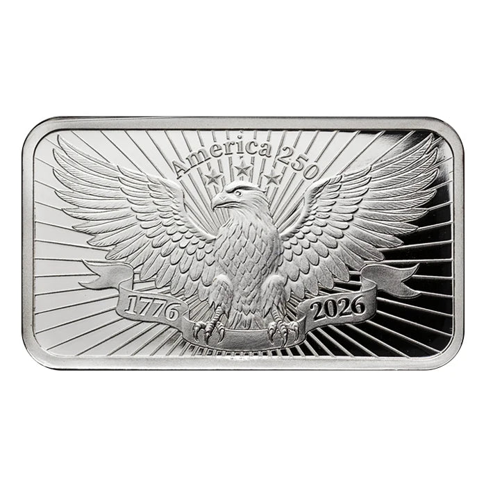2026 PAMP Suisse Heraldic Eagle 1oz Silver Proof like Bar in card