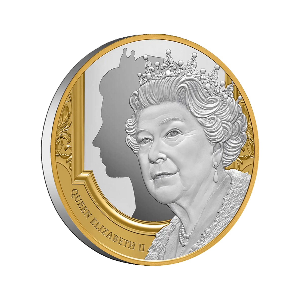 2022 Niue Queen Elizabeth II Tribute 1oz Silver Gilded Proof Coin