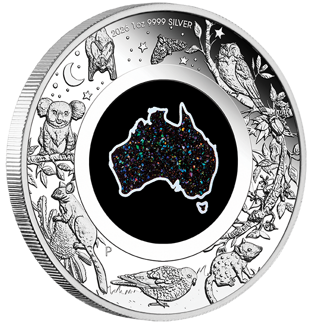 2026 Perth Mint Great Southern Land Nocturnal 1oz Silver Proof Opal Coin