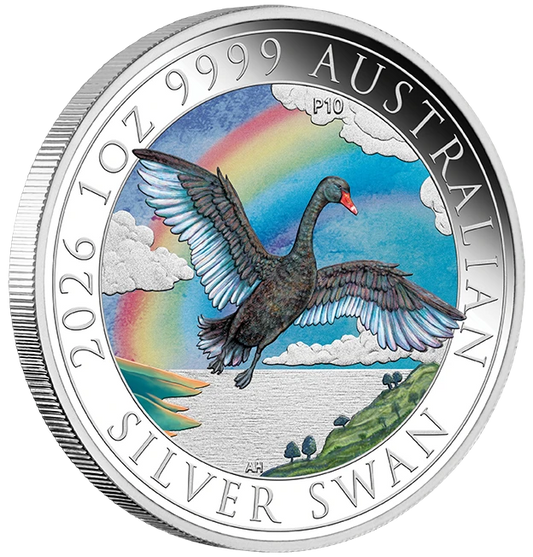 2026 Perth Mint ANDA Money Expo Swan 1oz Silver Coloured  Coin