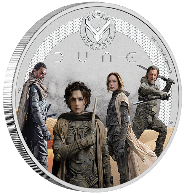 2026 Perth Mint Dune House Atreides 1/2oz Silver Coloured Coin