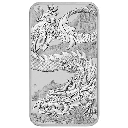 2023 Perth Mint Dragon 1oz Silver Rectangular Bullion Bar