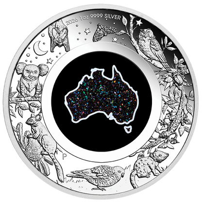 2026 Perth Mint Great Southern Land Nocturnal 1oz Silver Proof Opal Coin