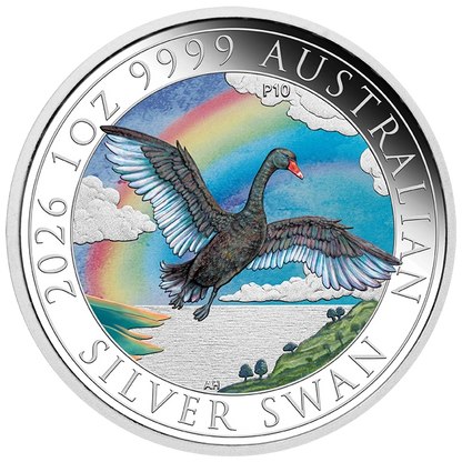 2026 Perth Mint ANDA Money Expo Swan 1oz Silver Coloured  Coin