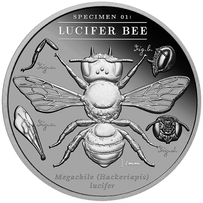 2026 Niue Lucifer Bee 2oz Silver Black Proof Coin Pre order
