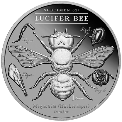 2026 Niue Lucifer Bee 2oz Silver Black Proof Coin Pre order