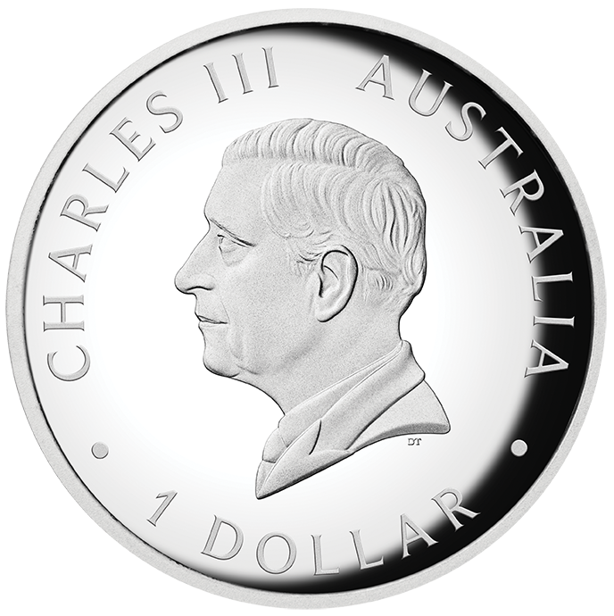 2026 Perth Mint Kangaroo 1oz Silver Coloured Coin