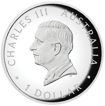 2026 Perth Mint Kangaroo 1oz Silver Coloured Coin