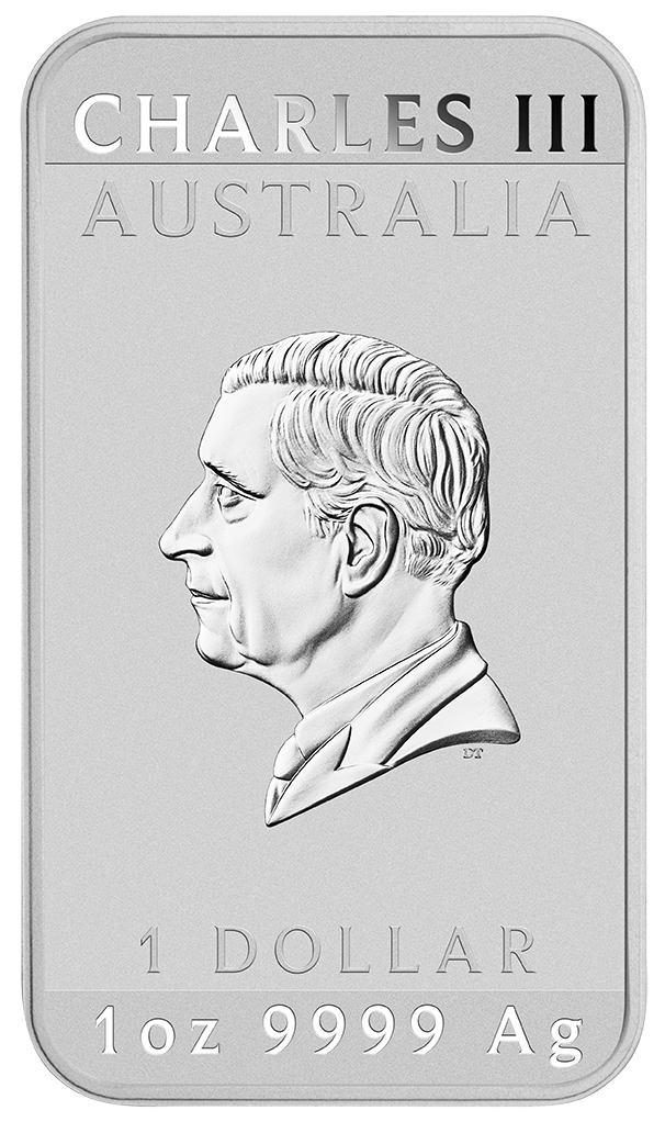2026 Perth Mint Golden Dragon 1oz Silver Rectangular bar on card