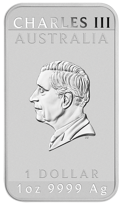2026 Perth Mint Golden Dragon 1oz Silver Rectangular bar on card