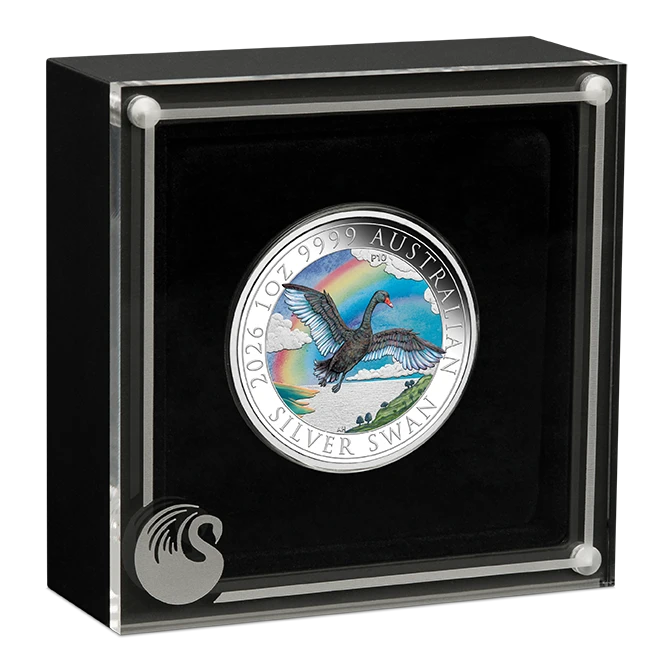 2026 Perth Mint ANDA Money Expo Swan 1oz Silver Coloured  Coin