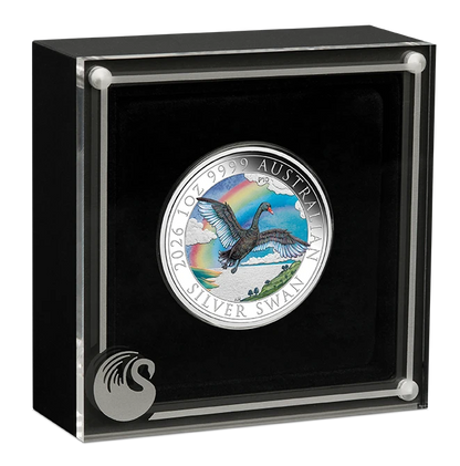 2026 Perth Mint ANDA Money Expo Swan 1oz Silver Coloured  Coin