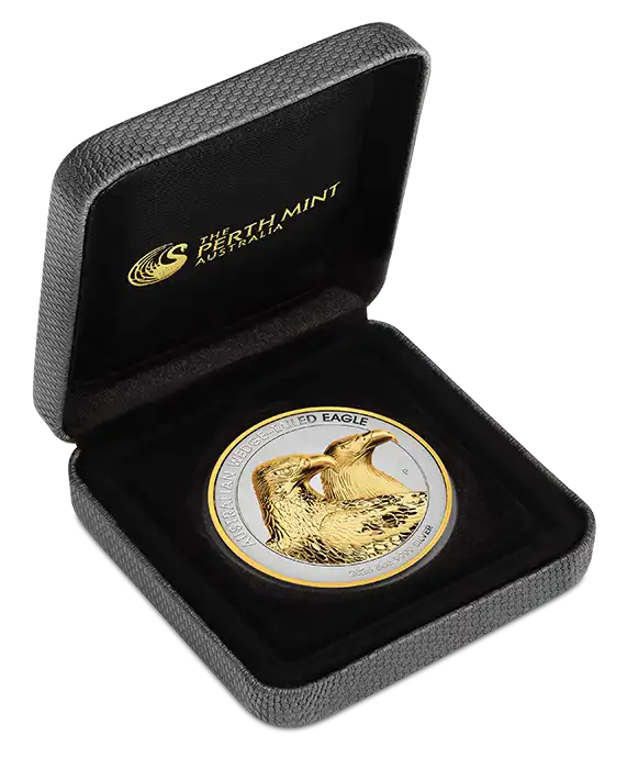 2026 Perth Mint Wedge-Tailed Eagle 5oz Silver Gilded Coin