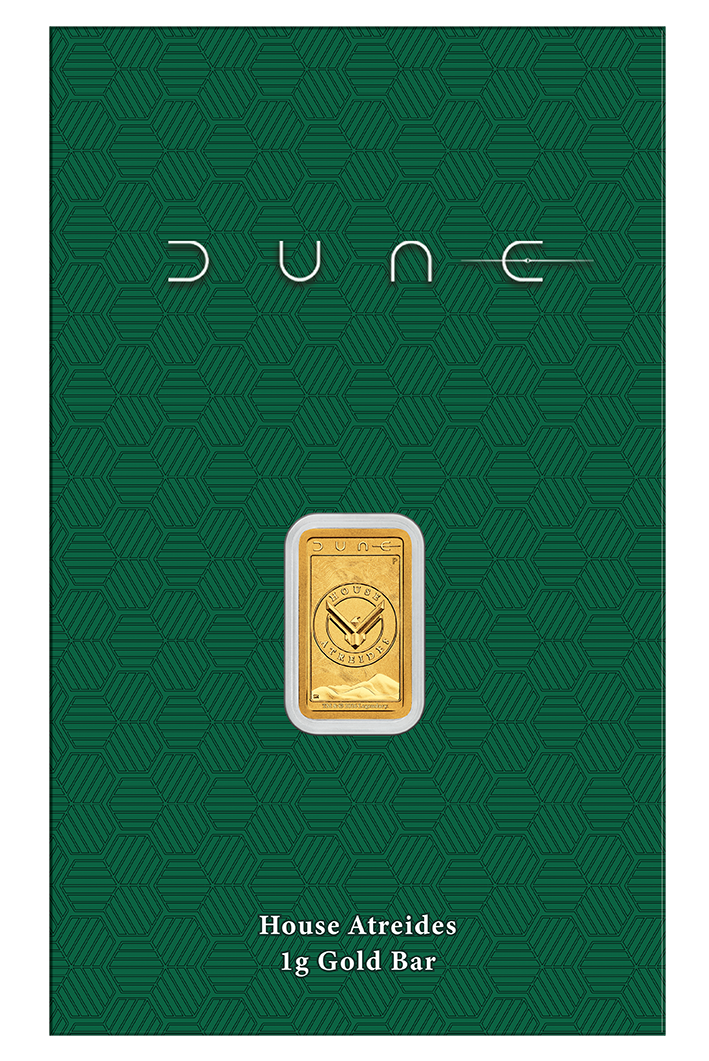 2026 Perth Mint Dune House Atreides 1g Gold Minted Bar