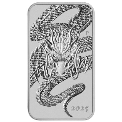 2025 Perth Mint Dragon 1oz Silver Rectangular Bullion Coin