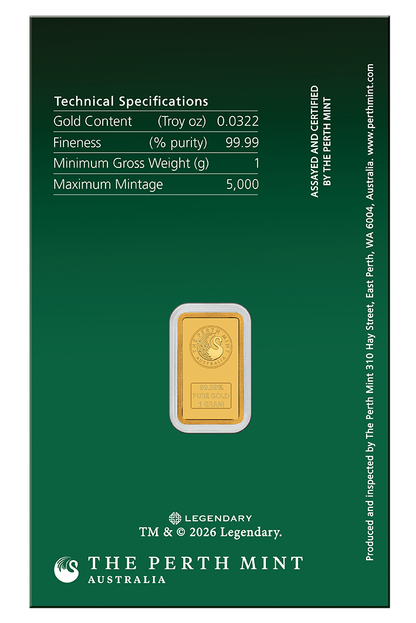 2026 Perth Mint Dune House Atreides 1g Gold Minted Bar