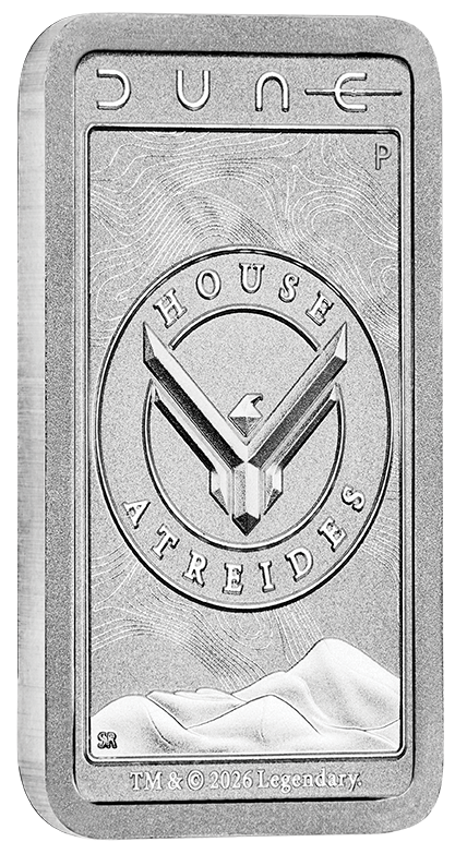 2026 Perth Mint Dune House Atreides 10g Silver Minted Bar
