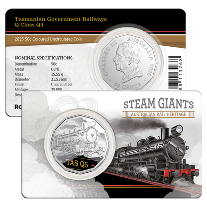 2025 RAM 50c Steam Giants  Rainbow Serpent 7-Coin Collection