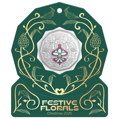 2025 RAM Christmas Festive Florals - 50c Uncirculated Coin - 5 coin set