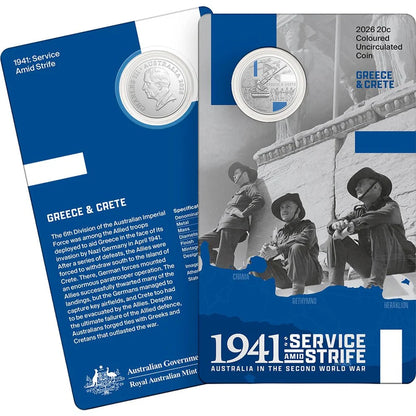 2026 RAM 1941 Service Amid Strife 20c & Holey Dollar UNC Bundle
