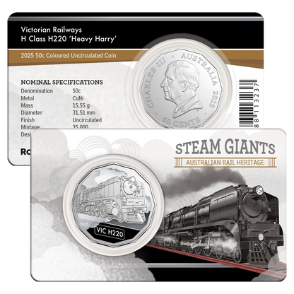 2025 RAM 50c Steam Giants  Rainbow Serpent 7-Coin Collection