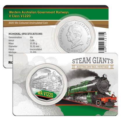 2025 RAM 50c Steam Giants  Rainbow Serpent 7-Coin Collection