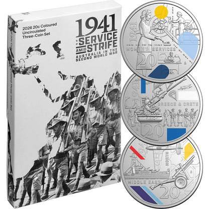 2026-2027 RAM Service Amid Strife & Bluey Cricket Unc Coin Collection Pre Order
