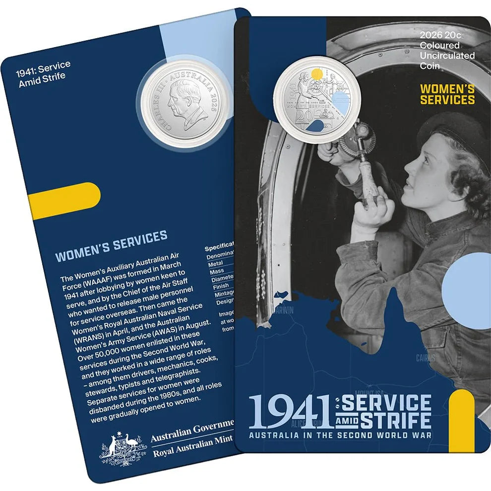 2026-2027 RAM Service Amid Strife & Bluey Cricket Unc Coin Collection Pre Order