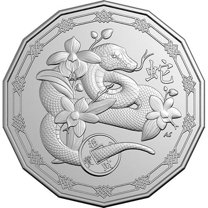 2025 RAM Lunar Snake 50c Uncirculated Coin Card