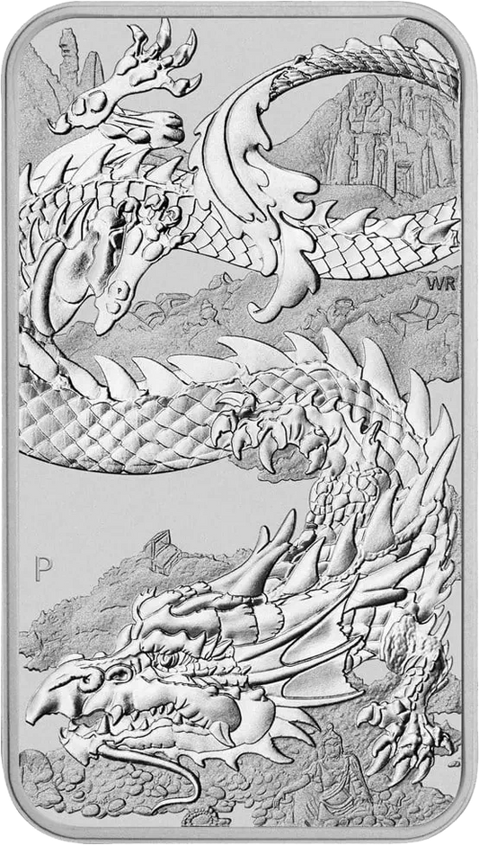 2023 Perth Mint Dragon 1oz Silver Rectangular Bullion Coin