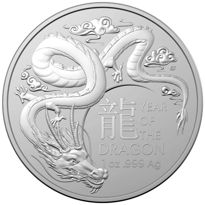 2024 RAM Lunar Dragon 1oz Silver Bullion Coin