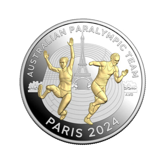 2024 RAM Paralympic Team 1oz Selectively Gold-Plated Silver Proof Coin