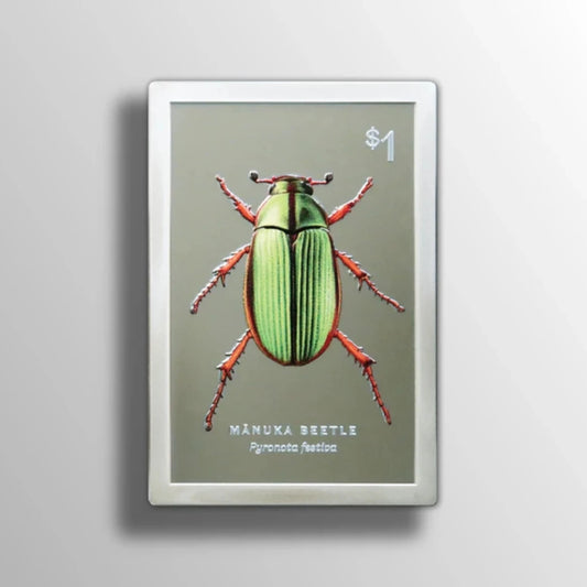 2026 Manuka Beetle 2oz Silver Coloured High Relief Proof Coin