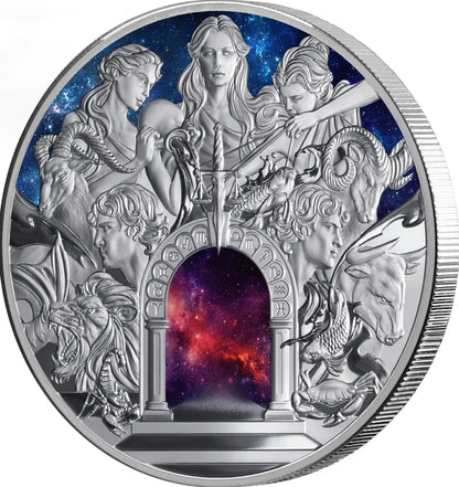 2024 Niue Signs of the Zodiac Coloured 5oz Silver Proof Coin
