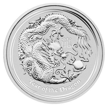 2012 PerthMint Lunar Dragon 1oz Silver Bullion Coin