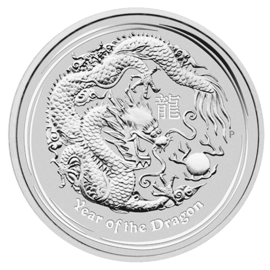 2012 PerthMint Lunar Dragon 1oz Silver Bullion Coin