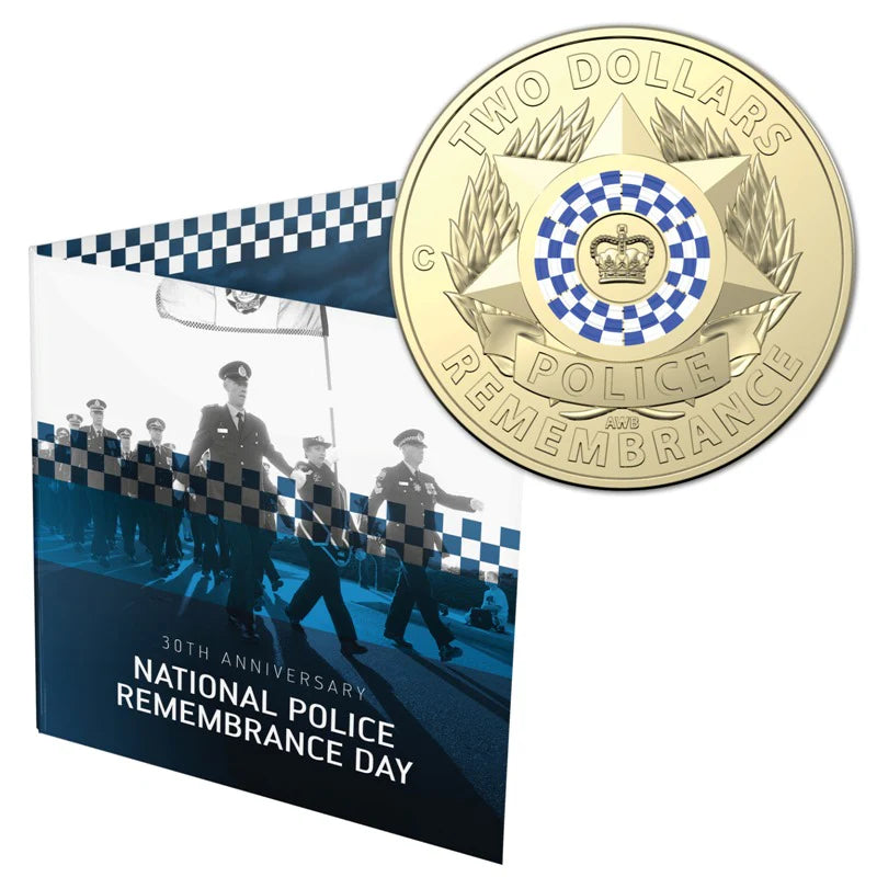 2019 RAM Police Remembrance $2 Coloured C Mintmark Coin in Card