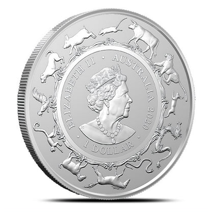 2020 RAM Lunar Rat 1oz Silver UNC Coin