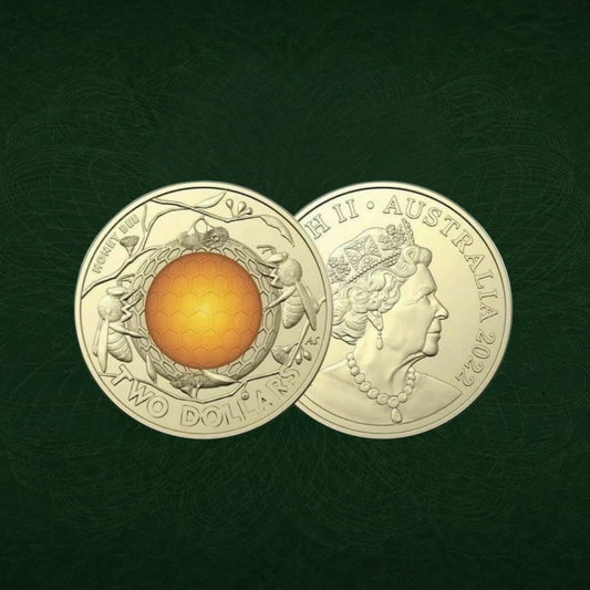 2022 RAM Honey Bee $2 Coloured UNC Mint Roll