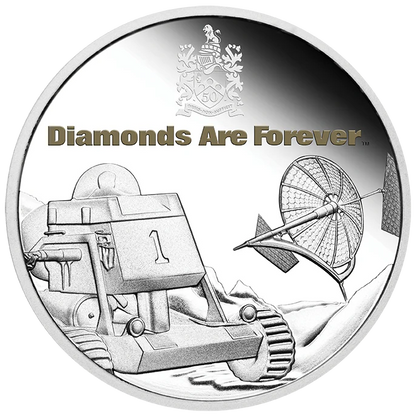 2021 Perth Mint James Bond Diamonds Forever 1oz Silver Proof  Coin