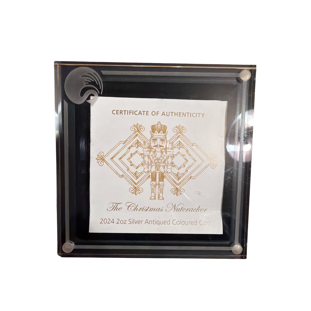 2024 Perth Mint Christmas Nutcracker 2oz Silver Antiqued Gold Plated Coin